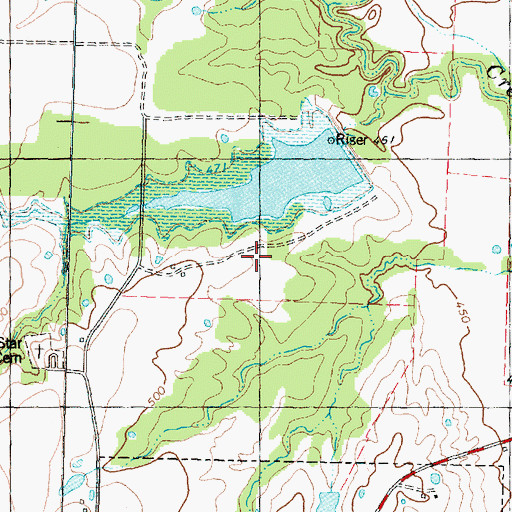 Topographic Map of Bucker Field, TX