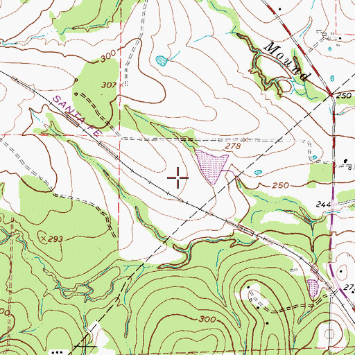 Topographic Map of Marmack Airport, TX