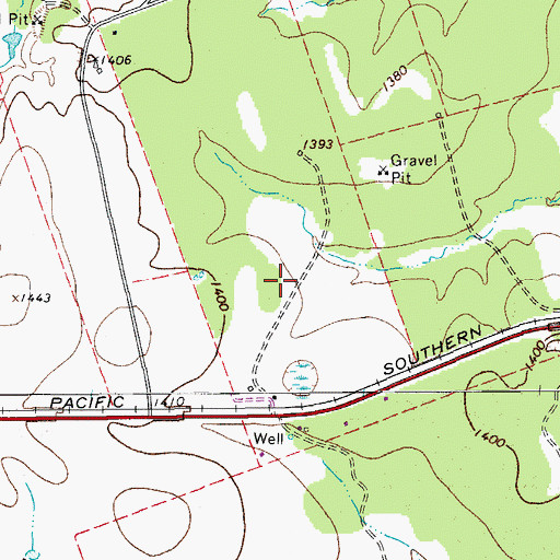 Topographic Map of Deiterich Ranch Airport, TX