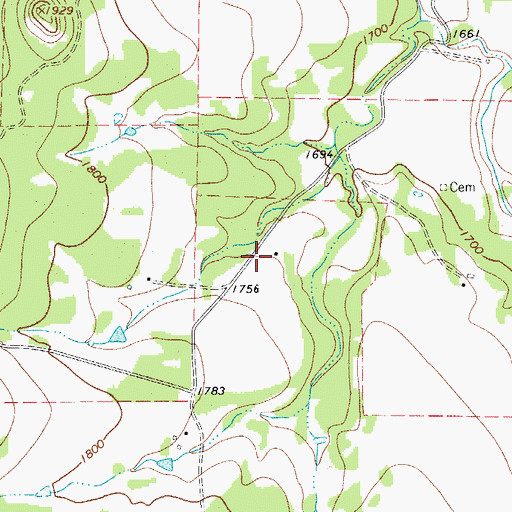 Topographic Map of Cameron Ranch Airport, TX
