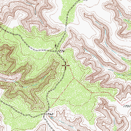 Topographic Map of Rio Vista Ranch Airport, TX