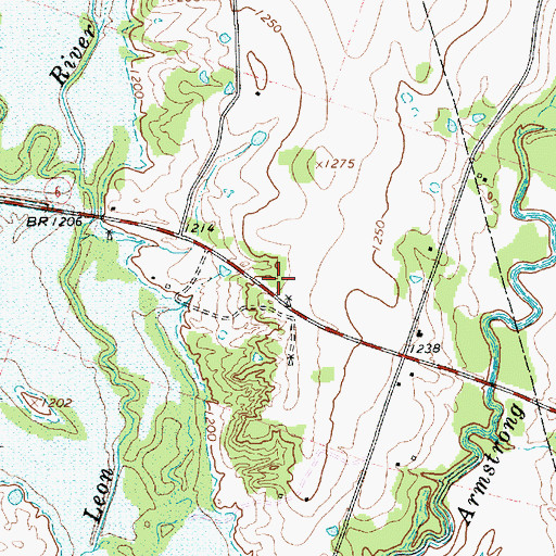 Topographic Map of Smith Flying Service, TX