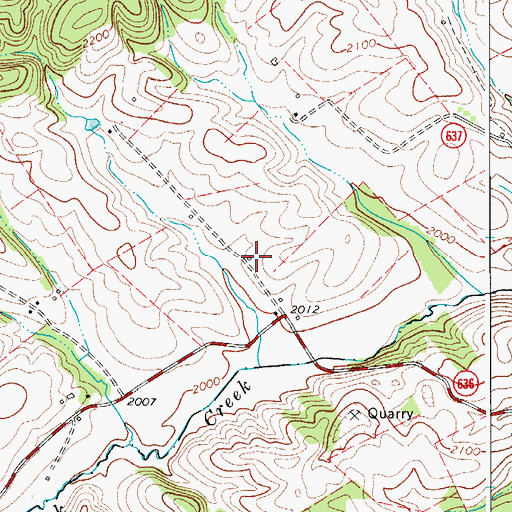Topographic Map of Farmer Back Creek Farm, VA