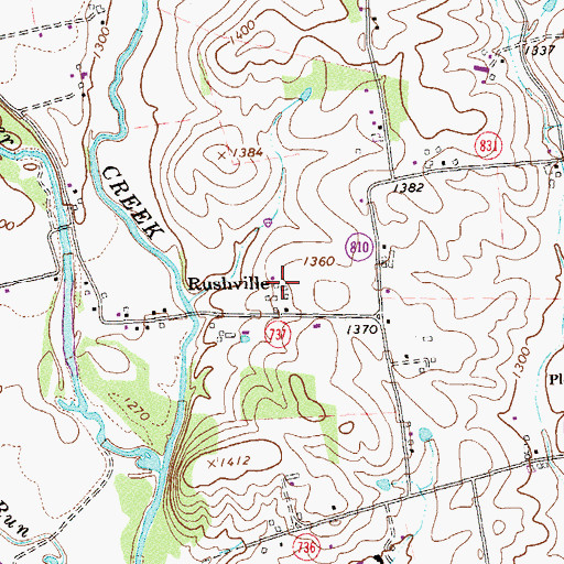Topographic Map of Flint Rock Farm, VA