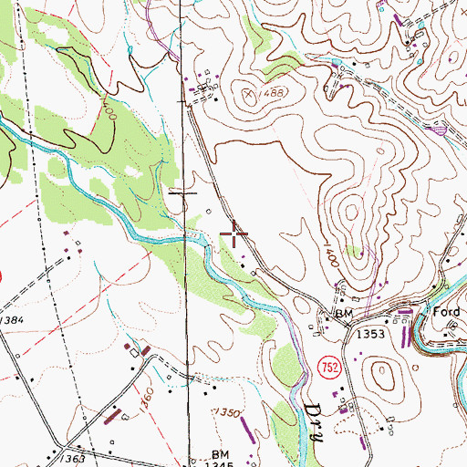 Topographic Map of Home Place Dairy, VA
