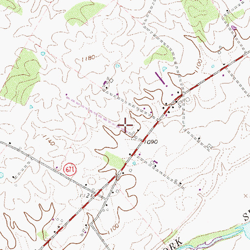 Topographic Map of Honey Port Farms, VA