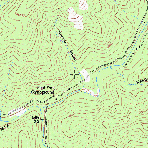 Topographic Map of Spring Gulch, CA