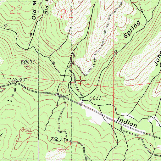 Topographic Map of Spring Gulch, CA