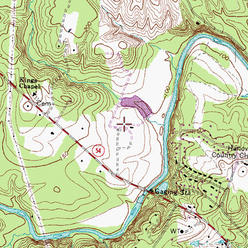 Topographic Map of Brookmeade Sod Farm, VA