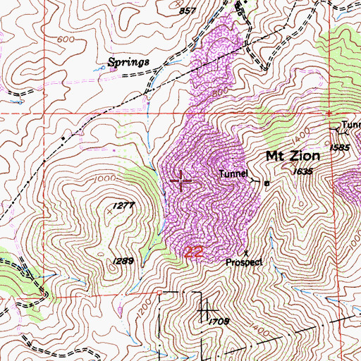 Topographic Map of Clayton Quarry, CA