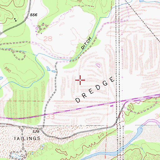 Topographic Map of Clear Creek Pit Number 1, CA