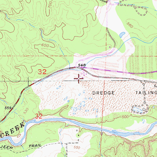 Topographic Map of Clear Creek Pit Number 2 (historical), CA