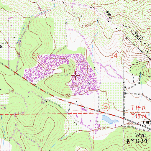 Topographic Map of Clear Lake Quarry, CA