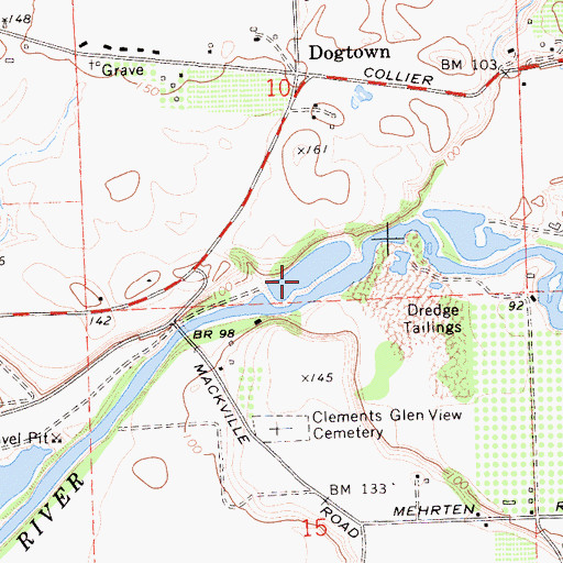Topographic Map of Clements Pit, CA