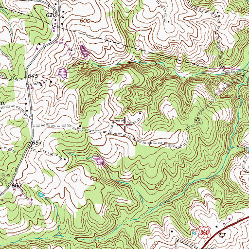 Topographic Map of Pine Ridge Farm, VA