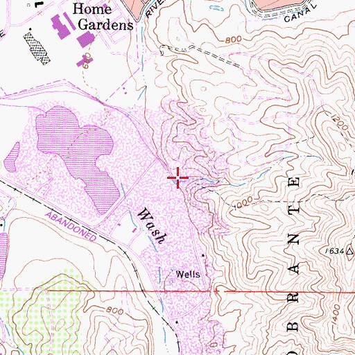 Topographic Map of Corona Pit, CA