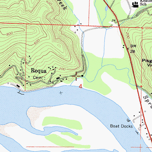 Topographic Map of Spruce Creek, CA
