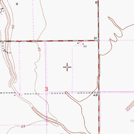 Topographic Map of Freese Farms, CA