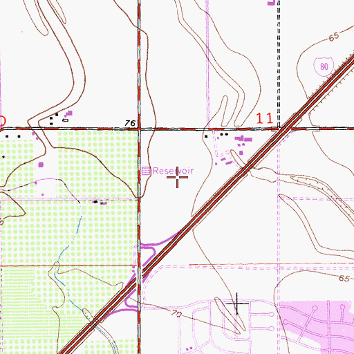 Topographic Map of Redeille Farms, CA
