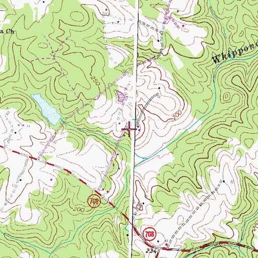 Topographic Map of Watkins Farm, VA