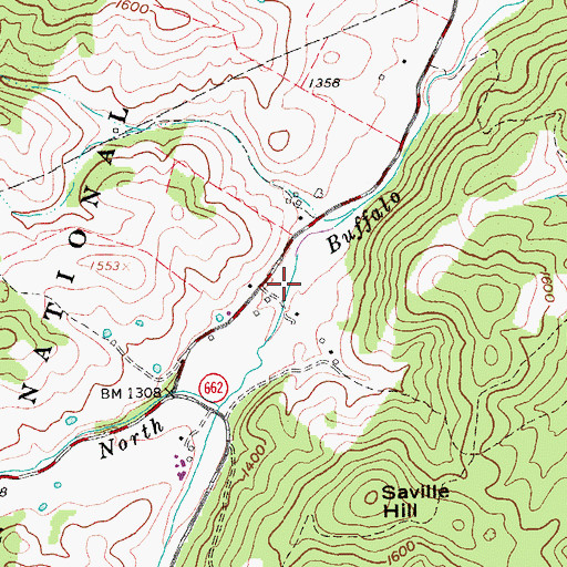 Topographic Map of Ingleside Trout Farm, VA