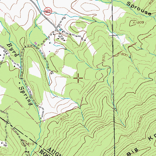 Topographic Map of Casta Line Trout Farms, VA