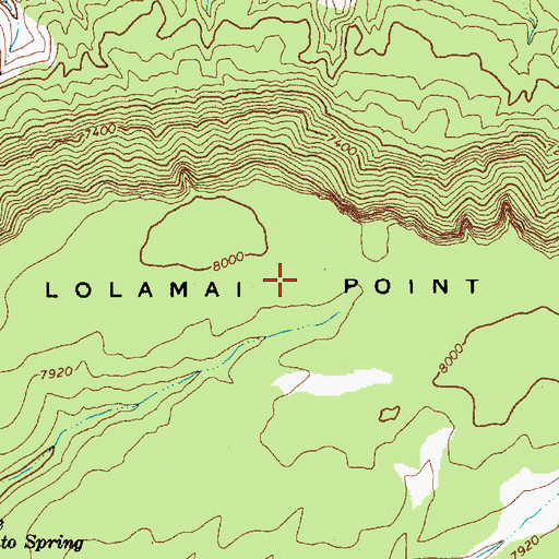 Topographic Map of Lolomai Point, AZ