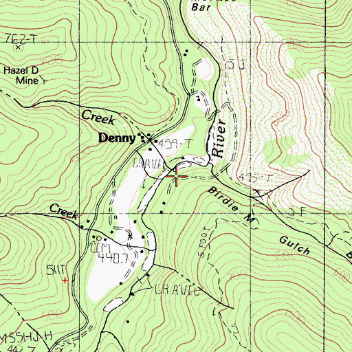 Topographic Map of Squaw Creek, CA