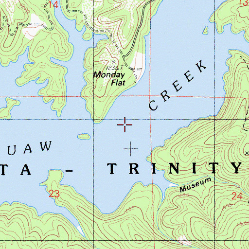 Topographic Map of Squaw Creek Arm, CA