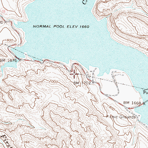 Topographic Map of Yachin Cliff, AZ