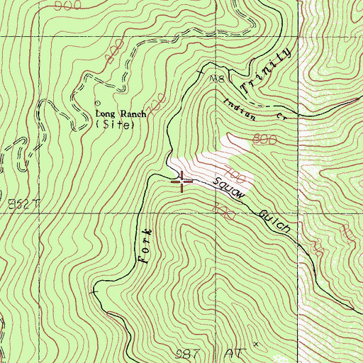 Topographic Map of Squaw Gulch, CA