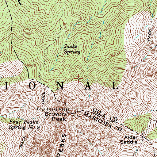 Topographic Map of Ziltadin Mountain, AZ