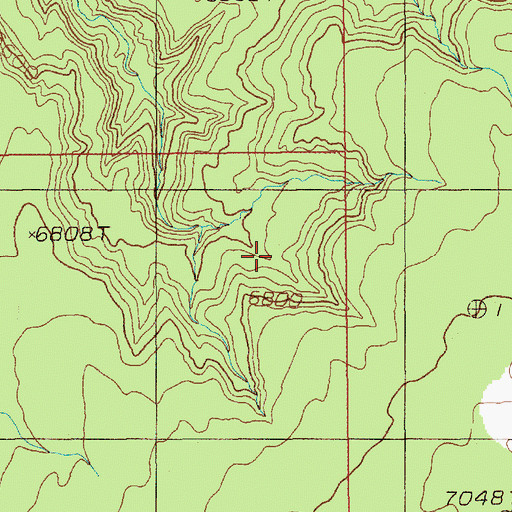 Topographic Map of Plateau Region, UT