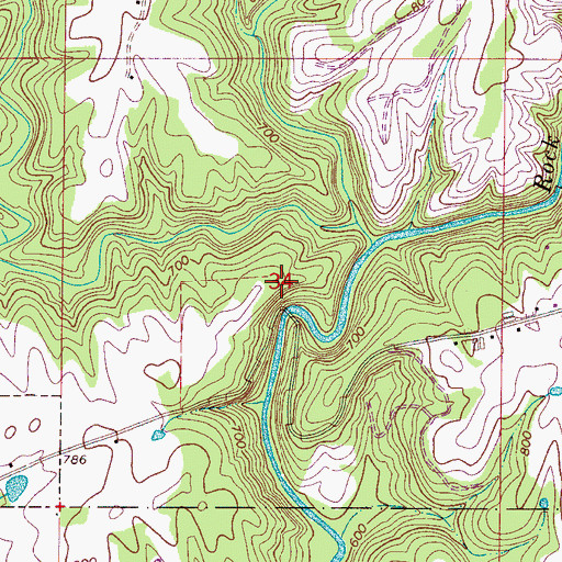 Topographic Map of Addison Municipal Airport, AL