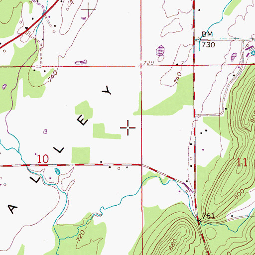 Topographic Map of Town & Country Airpark, AL