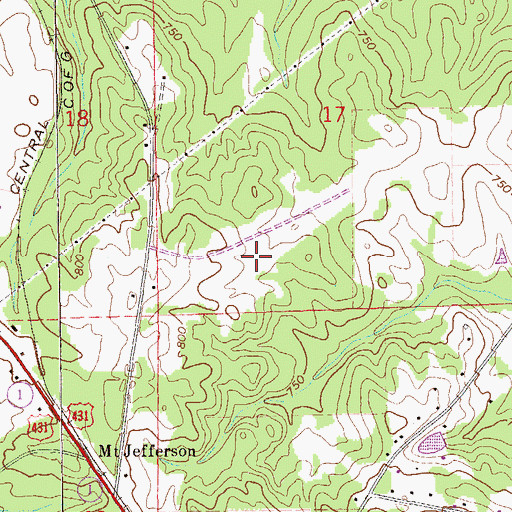 Topographic Map of Sommerset Strip, AL