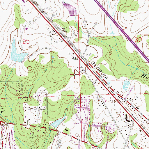 Topographic Map of Jones Light Aviation Airport (historical), AL