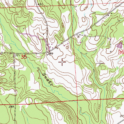 Topographic Map of Flying C's Plantation Airport, AL
