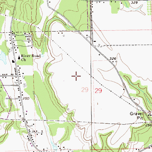 Topographic Map of Reeves Airport, AL
