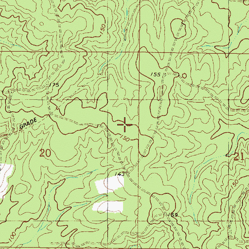 Topographic Map of Hawthorn Pines Airport, AL