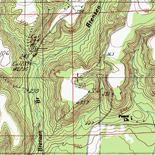 Topographic Map of Emerald Mountain Airport, AL