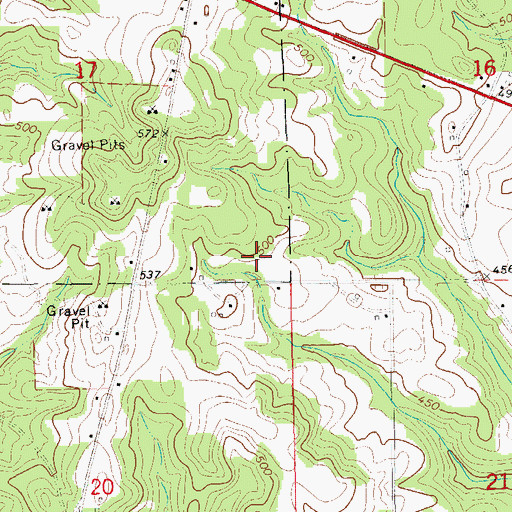 Topographic Map of Little Texas Airport, AL