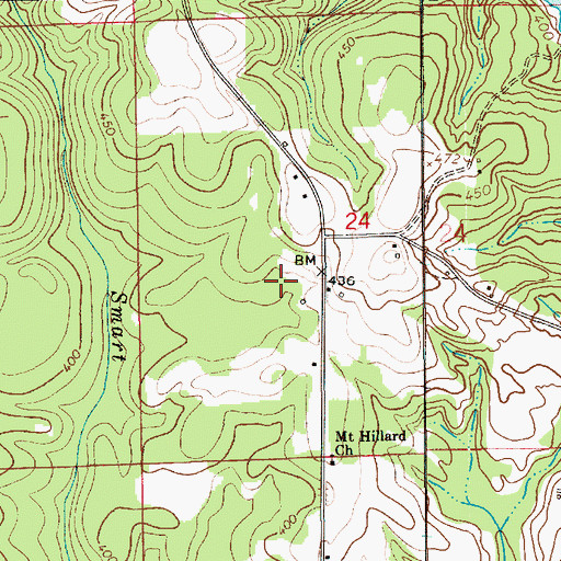 Topographic Map of Smart Road Airport, AL