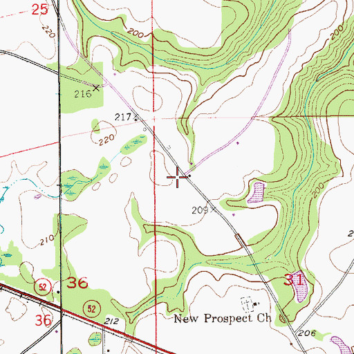 Topographic Map of Fairlane Airport, AL