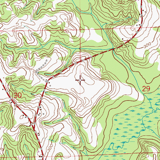 Topographic Map of Benedick Airport, AL