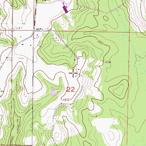 Topographic Map of Skywest Airpark, AL