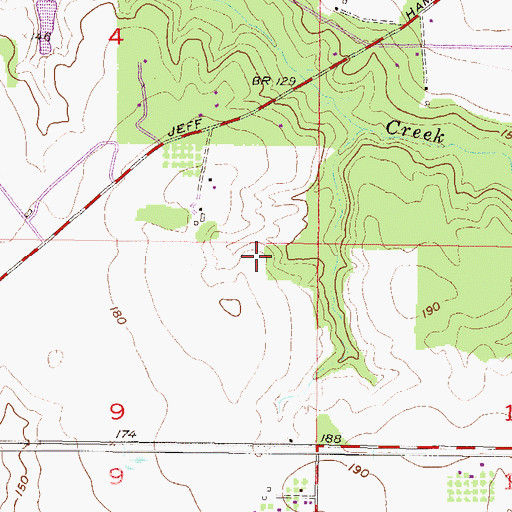 Topographic Map of Richardson Field, AL