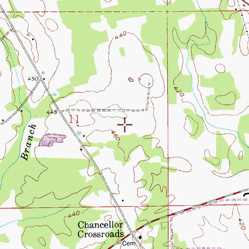 Topographic Map of Hawk Field, AL