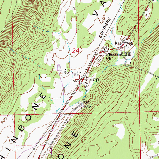 Topographic Map of Flying M Ranch Airport, AL