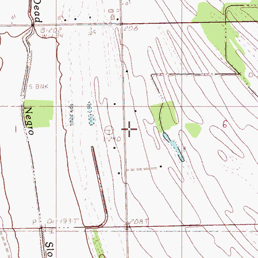 Topographic Map of Delta Flying Service Inc, MS